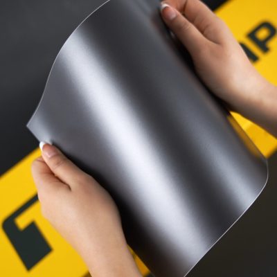 HM02-R Black Silver Matte Satin Metallic